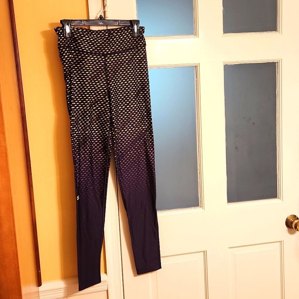 Under Armour Women's Purple & Yellow Print Full-Length Leggings Size S